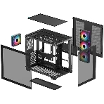 Компьютерный корпус Deepcool CG530 4F черный без БП ATX 2x120мм 2x140мм 2xUSB 2.0 1xUSB 3.0 audio bott PSU, фото2
