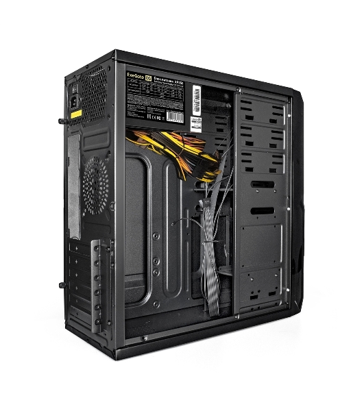Компьютерный корпус ExeGate EX278399RUS Miditower ExeGate XP-329S Black, ATX, (XP500, Black,120мм), 2хUSB, Audio