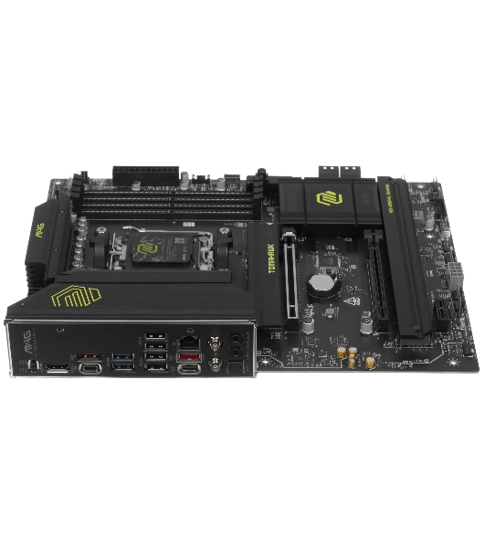 Материнская плата MSI MAG B850 TOMAHAWK WIFI, AM5, AMD B850, 4xDDR5, 4xSATA, 3xM.2, 1xPCIe 5.0 x16, 1xPCIe 4.0 x16, 1xPCIe x1, 1xHDMI, 1xDP, 1x5Gb LAN, Wi-Fi 7, Bluetooth 5.4, 1xUSB-C 20Gbps, 1xUSB-C 10Gbps, 2xUSB-A 10Gbps, 2xUSB-A 5Gbps, 4xUSB-A 2.0, 3x3.5 мм + S/PDIF оптический, 7.1, чёрный, ATX