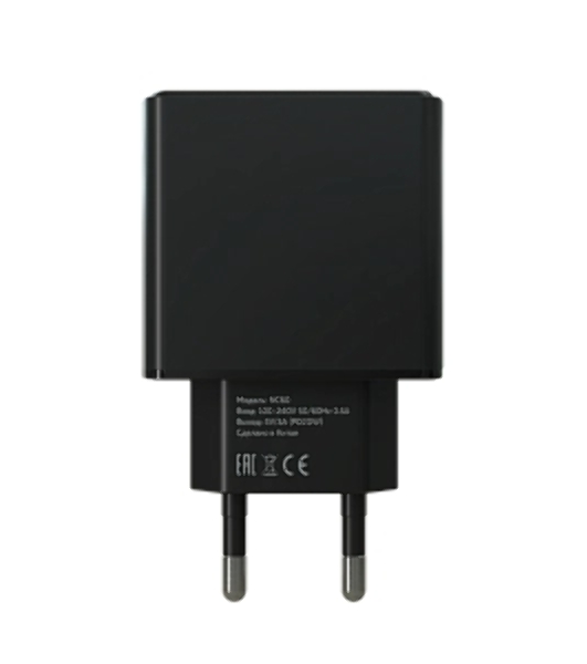 Сетевое зарядное устройство MORE CHOICE (4610196409936) NC60 1USB-C 3.0A PD 20W быстрая зарядка черный