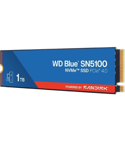 Накопитель SSD WD 1TB M.2 2280 NVMe PCIE 4.0 x4 7100/6700 BLUE SN5100
