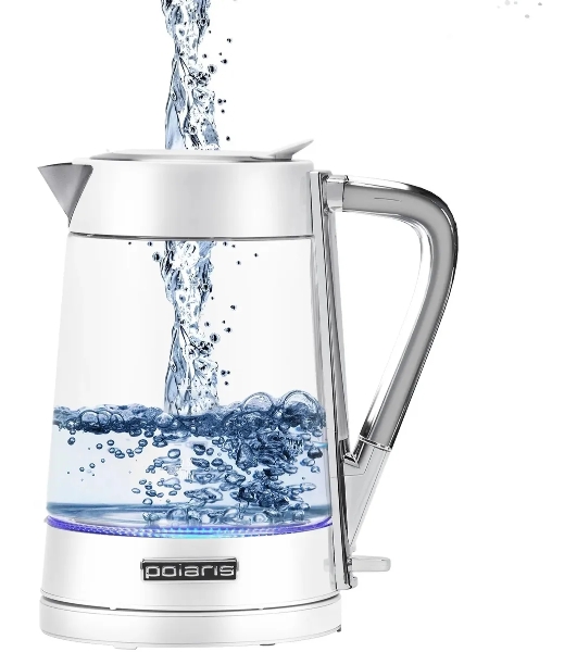 Чайник электрический Polaris PWK 1715 CGL Water Way Pro, Белый