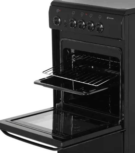 Плита электрическая De Luxe 506004.04ЭС 031 черный, конфорок 4 шт, духовка 60 л, 50 см x 87 см x 60 см