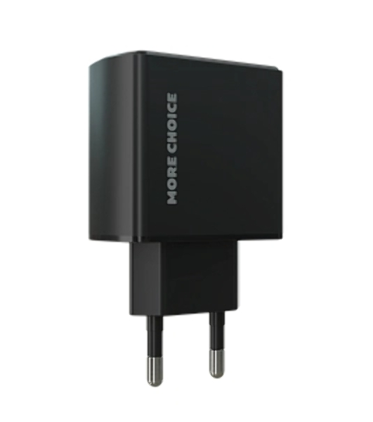 Сетевое зарядное устройство MORE CHOICE (4610196409936) NC60 1USB-C 3.0A PD 20W быстрая зарядка черный