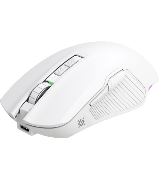 Мышь беспроводная/проводная Defender Whisper GM-209 белый, 7200 dpi, радиоканал, Bluetooth, USB, кнопки - 8