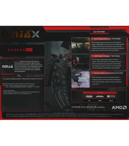 Видеокарта Ninja (Sinotex) RX550 8Gb GDDR5 128bit DVI DP HDMI 1FAN RTL