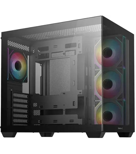 Компьютерный корпус Deepcool CG530 4F черный без БП ATX 2x120мм 2x140мм 2xUSB 2.0 1xUSB 3.0 audio bott PSU