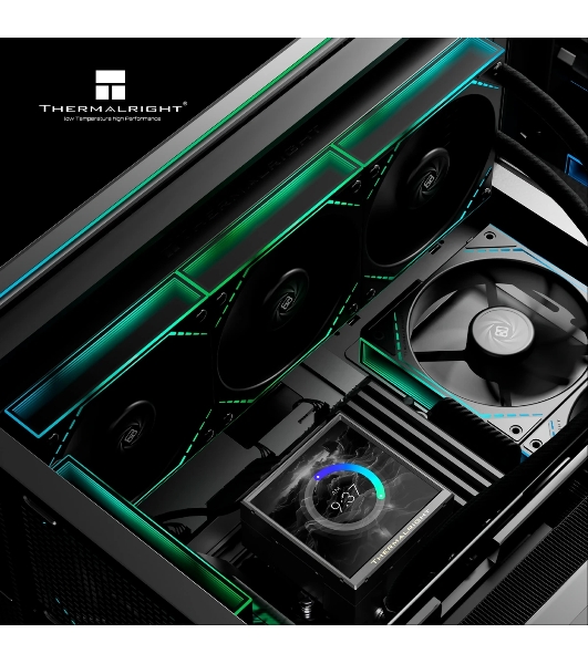 Система водяного охлаждения Thermalright Peerless Vision 360 Soc-AM5/AM4/1200/1700/1851 черный 4-pin 28.1dB Al LCD Ret (P-VISION-360-BL-ARGB)