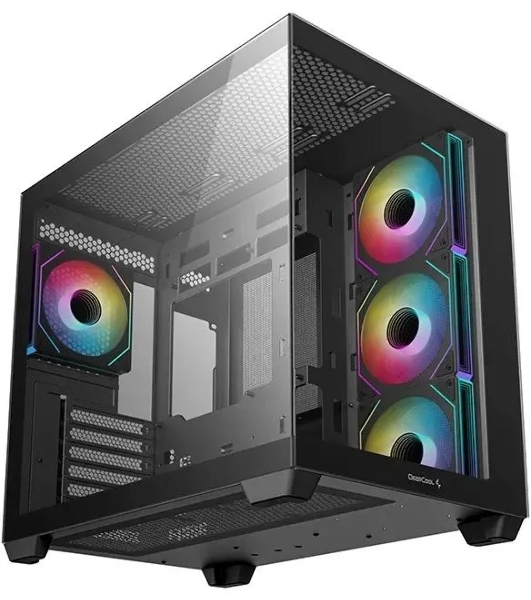 Компьютерный корпус Deepcool CG530 4F черный без БП ATX 2x120мм 2x140мм 2xUSB 2.0 1xUSB 3.0 audio bott PSU