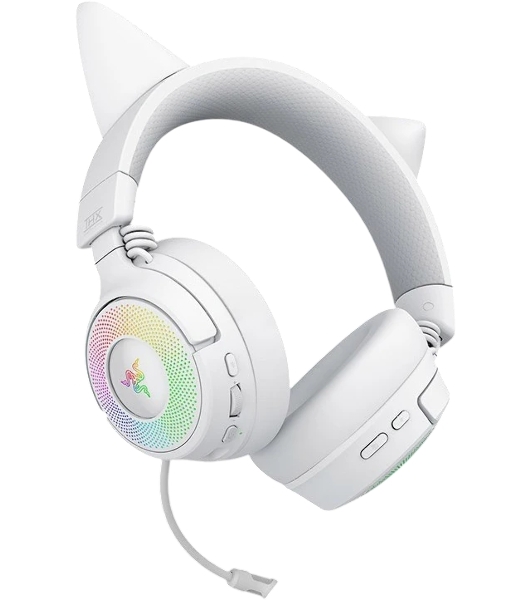 Гарнитура Razer Kraken Kitty V3 Pro белый, беспроводная, bluetooth, до 70 ч, подсветка