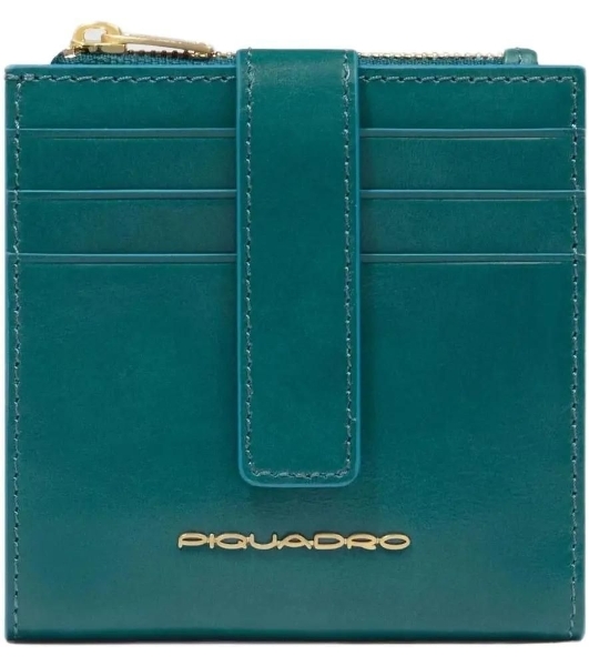 Картхолдер Piquadro Blue Square PP6843B2R/OT3 синий петроль, натуральная кожа