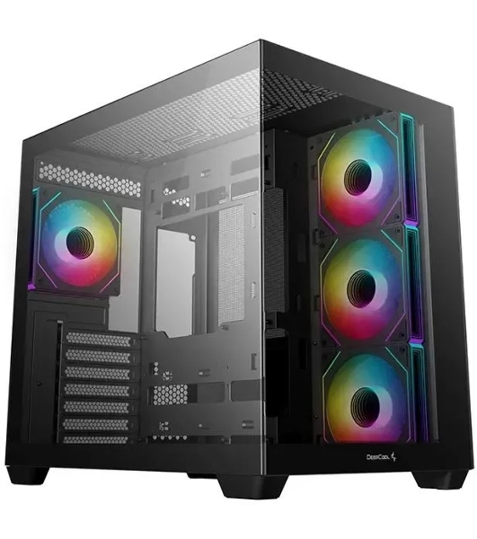 Компьютерный корпус Deepcool CG530 4F черный без БП ATX 2x120мм 2x140мм 2xUSB 2.0 1xUSB 3.0 audio bott PSU
