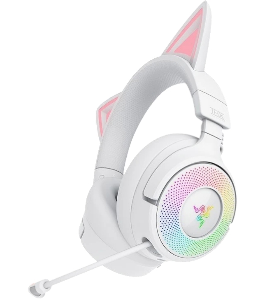 Гарнитура Razer Kraken Kitty V3 Pro белый, беспроводная, bluetooth, до 70 ч, подсветка
