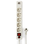 Сетевой фильтр Гарнизон 5 р, 10А, 2xUSB, 1.8 м, ур.защиты 4, белый, пакет, фото 1