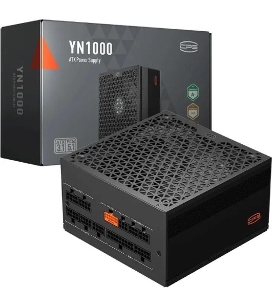 Блок питания PCCooler P5-YN1000-G1F, 1000Вт, 80 PLUS Gold, 135мм, модульный, черный