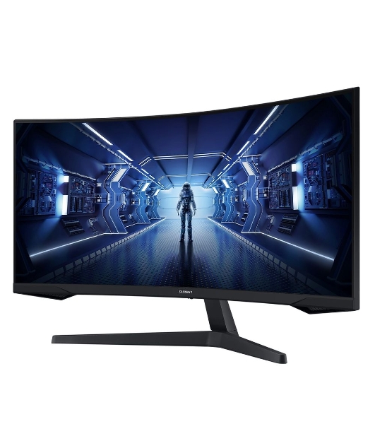 Монитор 34' Samsung Odyssey G5 C34G55TWWI VA 3440x1440, 165 Гц, 1 мс, 21:9, 250 кд/м2, 1xHDMI, 1xDP, изогнутый, черный
