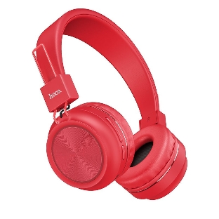 Беспроводные/проводные наушники Hoco W25 красный, полноразмерные, Bluetooth + проводной, до 12 ч.