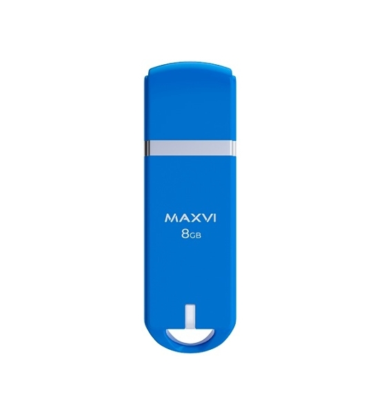 Флешка USB Maxvi P3 8Gb USB 2.0 sky blue, монолит с колпачком, ABS пластик