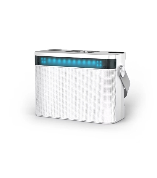 Переносная караоке система TRS2403 iconBIT K902W Колонка 10Вт, 2 микрофона Bluetooth, световые эффекты, аккумулятор в колонке 3000mAh и микрофонах, 22.3*9.6*15.7CM, белый