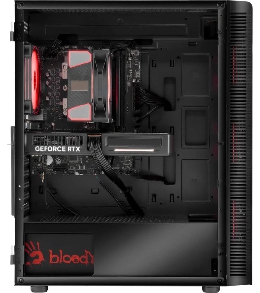 Компьютер Bloody BD-PC RAB84T2 TWR Ryzen 7 7700 (3.8) 32Gb SSD1Tb RTX5060 8Gb Windows 11 Home 64 2.5xGbitEth 650W черный (RUS) (2142055)