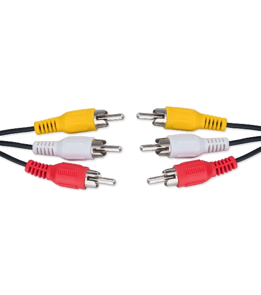 Кабель аудио/видео Cablexpert CCV-539-1.8M-N, 3xRCA/3xRCA, 1.8м, черный, пакет
