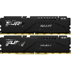 Оперативная память Kingston Fury Beast, DDR5, 32Gb (2x16GB), 6000MHz, CL30, DIMM, с радиатором, черный, фото 1