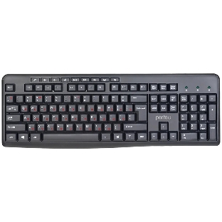 Клавиатура проводная Perfeo PUSH Multimedia, USB, черная