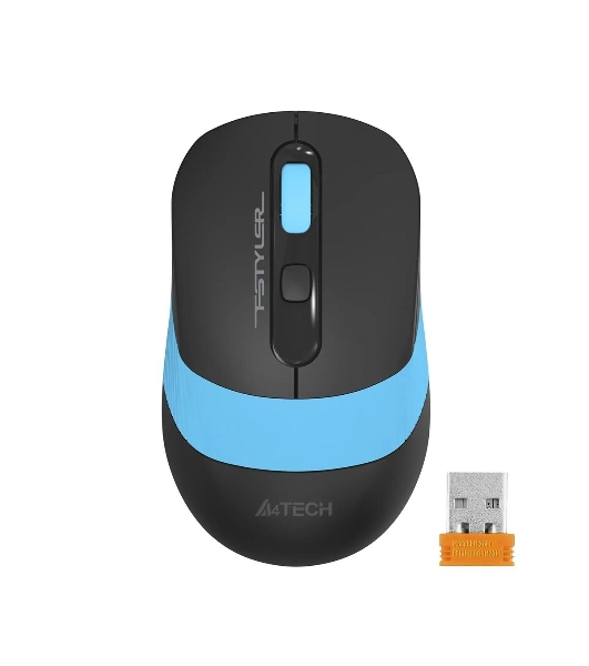 Мышь беспроводная A4Tech Fstyler FG10 черный/синий, 2000 dpi, радиоканал, USB, кнопки - 4
