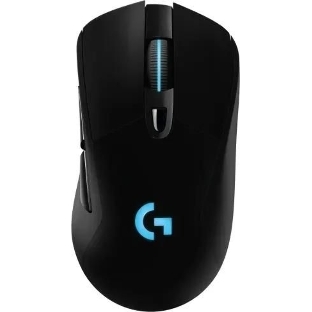 Мышь игровая Logitech G703 Lightspeed черная, сенсор 100-25600dpi (Hero25K), беспроводная 2.4GHz + USB 1,8м, 5 программируемых кнопок + колесо прокрутки, RGB-подсветка, под правую руку