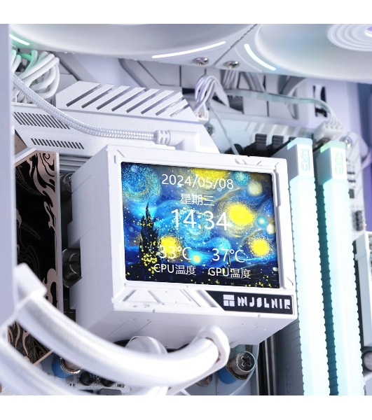 Система жидкостного охлаждения Thermalright Mjolnir Vision 360 ARGB Soc-AM5/AM4/1151/1200/2066/2011/1700 белый 4-pin 27dB Al LCD Ret (M-VISION-360-WH-ARGB)