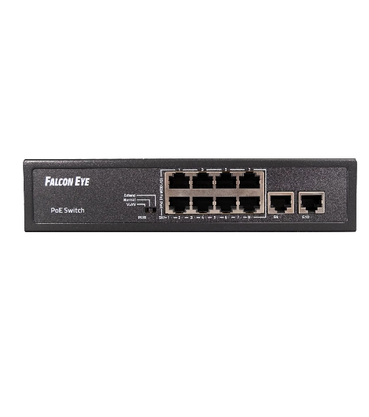 Коммутатор Falcon Eye FE-8FPG2, 8×100 Мбит/с PoE + 2×1 Гбит/с, неуправляемый