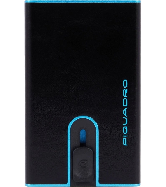 Чехол для кредитных карт Piquadro Blue Square PP4825B2BLR/N, натур.кожа, черный