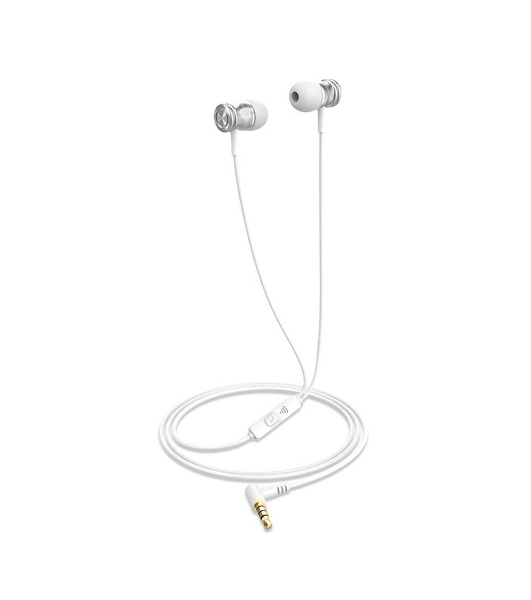 Проводные наушники Havit Wired earphone белый, внутриканальные, Jack 3.5 мм, встроенный микрофон