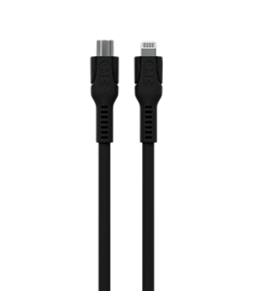 Кабель MORE CHOICE (4620202553690) K65ia 2м USB 3.0A PD 27W для Lightning ng 8-pin 2 м, черный