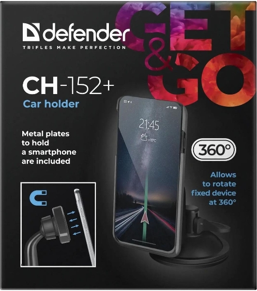 Автомобильный держатель для телефона Defender+ MAGNET CH-152