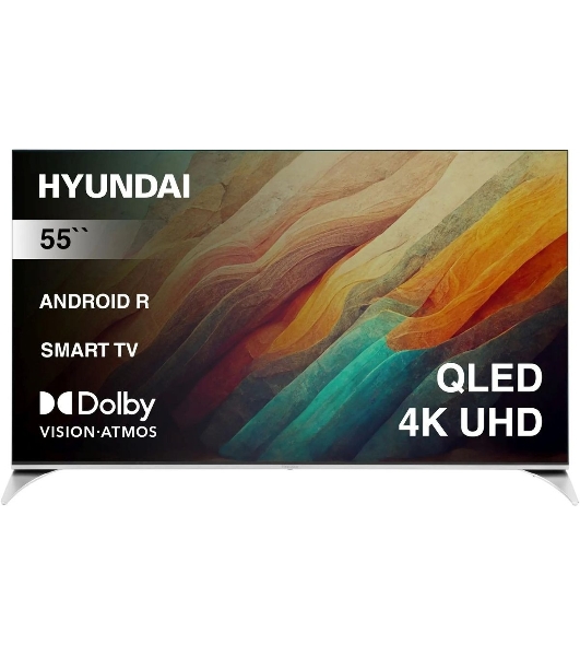 Телевизор Hyundai 55' H-LED55QBU7500 черный QLED UHD 60Hz Smart TV