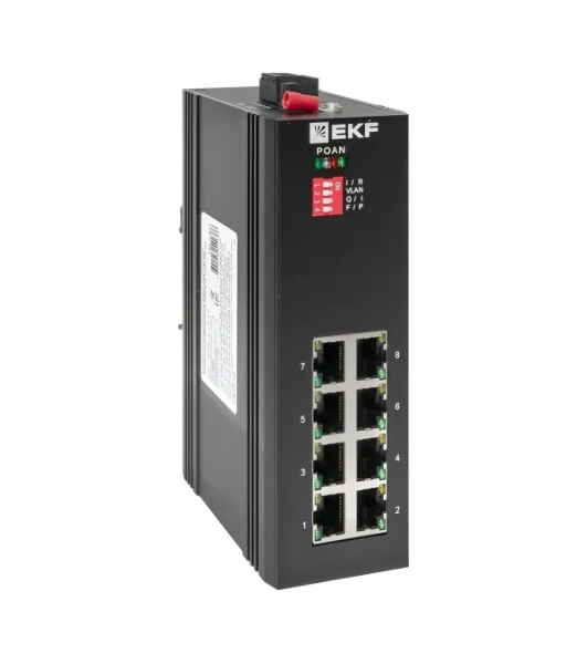 Коммутатор EKF TSX-U-8GT, 8×1 Гбит/с, неуправляемый