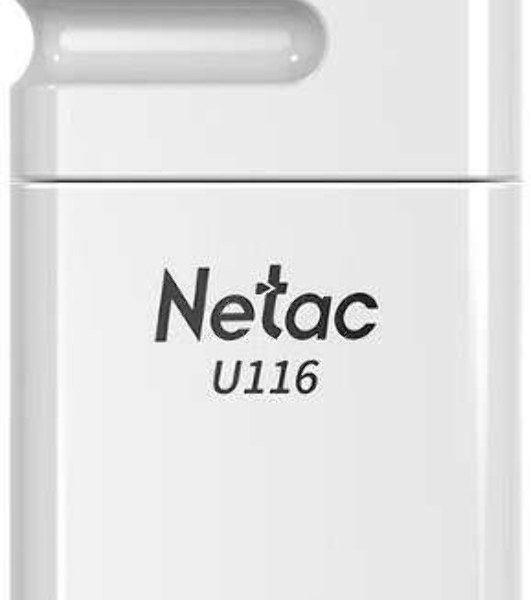 Флешка USB Netac U116 mini (NT03U116N-032G-32WH USB), 32Gb, USB 3.2, R/W 90/30, белый