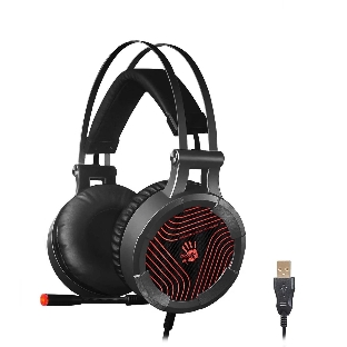 Гарнитура A4Tech Bloody G530 чёрный/серый, проводная, подсветка