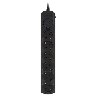 Сетевой фильтр Ippon BK-6-EU-5-10-B 5 м, 6 розеток, черный, коробка