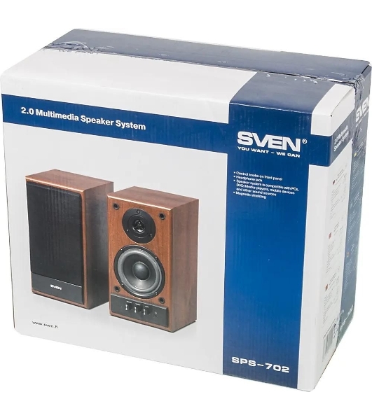 Акустическая система SVEN SPS-702 2.0 черный 40Вт