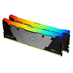 Оперативная память Kingston Fury Renegade, DDR4, 16Gb (2x8Gb), 3200MHz, CL16, DIMM, с радиаторами, RGB, черный, фото4