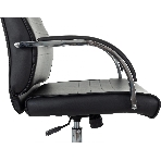 Кресло руководителя Бюрократ T-8010SL/BLACK черный, искусственная кожа, крестовина хром, фото8