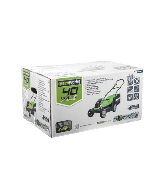 Газонокосилка аккумуляторная Greenworks 2501907UA, 40 В, 2 Ач