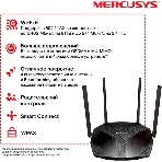 Двухдиапазонный роутер MERCUSYS MR80X AX3000 Wi-Fi 6, до 574 Мбит/с на 2,4 ГГц + до 2402 Мбит/с на 5 ГГц,4 фиксированные внешние антенны, 3 гигабитных порта LAN, 1 гигабитный порт WAN, фото8