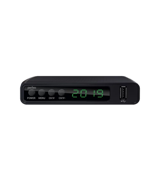 Приставка для цифрового ТВ Perfeo STREAM черный, DVB-T2, DVB-T, DVB-C, HDMI, USB 2.0 х2