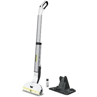 Электрошвабра Karcher EWM 2 белый/серый, питание от аккумулятора, уборка влажная, пылесборник 0.36 л
