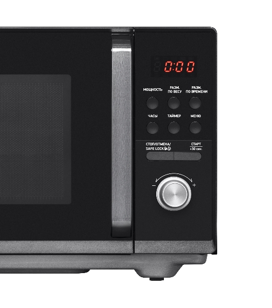 Микроволновая печь BBK 25MWS-954T/B черный, 25 л, 900 Вт, переключатели - кнопки, поворотный механизм