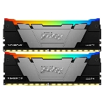 Оперативная память Kingston Fury Renegade, DDR4, 16Gb (2x8Gb), 3200MHz, CL16, DIMM, с радиаторами, RGB, черный, фото 1