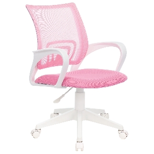 Кресло Бюрократ CH-W695NLT TW-06A TW-13A розовый, сетка/ткань, 120 кг, механизм качания